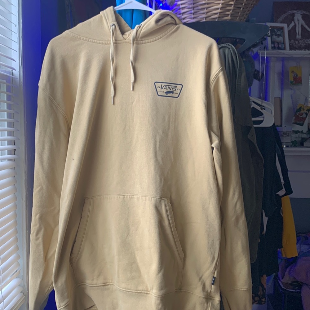 Muted Yellow Vans Hoodie Size L